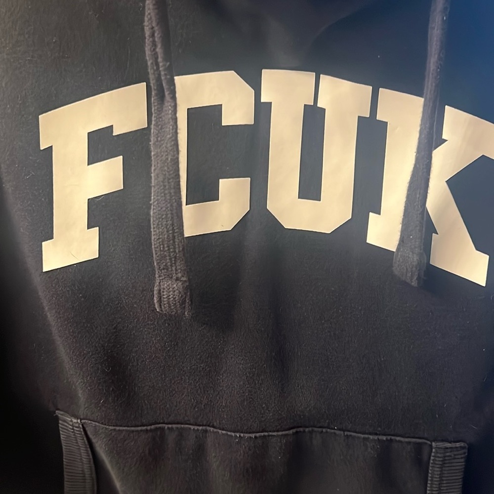 L French Connection UK hoodie FCUK. Dark blue
